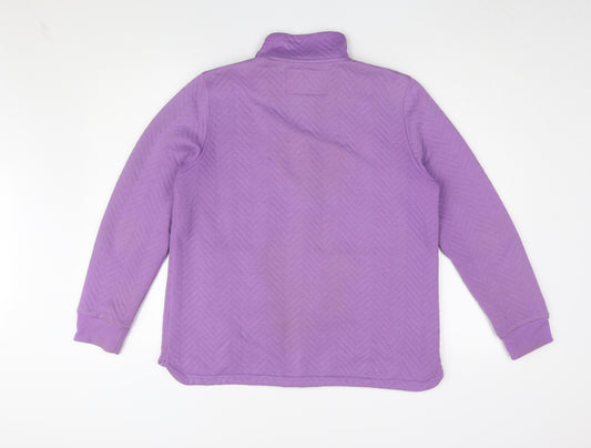 Womens UK Size M Lands' End Purple Basic Jacket