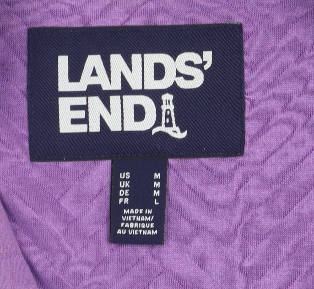 Womens UK Size M Lands' End Purple Basic Jacket