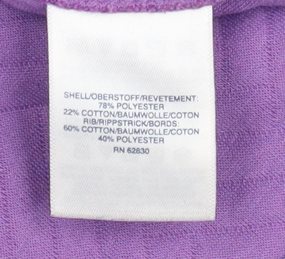 Womens UK Size M Lands' End Purple Basic Jacket