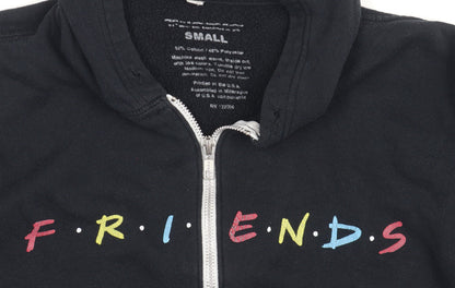 Gildan Friends Black Unisex Hoodie, Size S, Full Zip