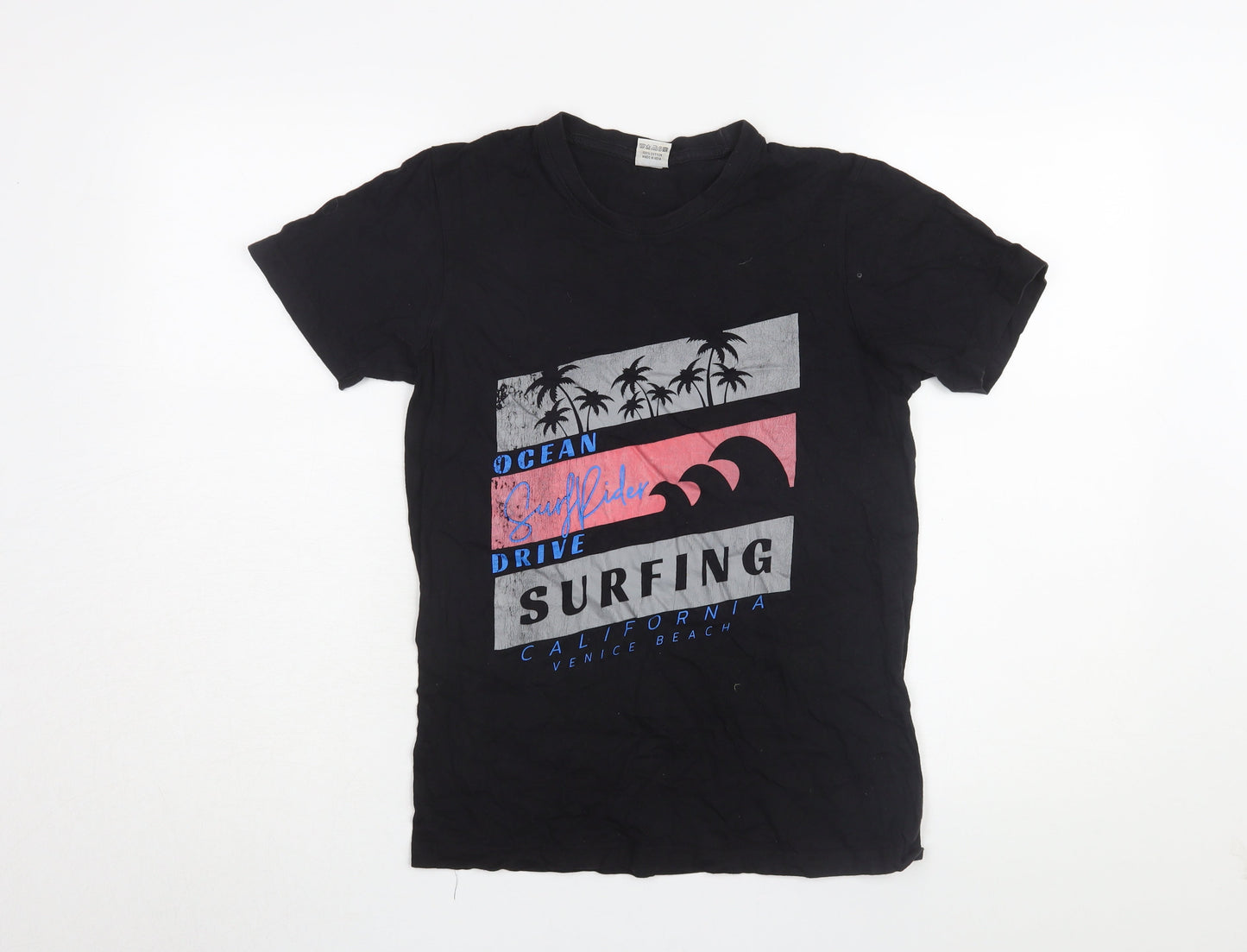 Yantra Black Cotton Unisex T-Shirt - Summer Casual M