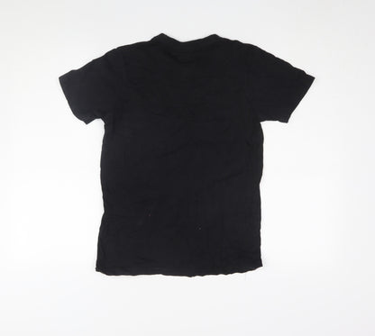 Yantra Black Cotton Unisex T-Shirt - Summer Casual M
