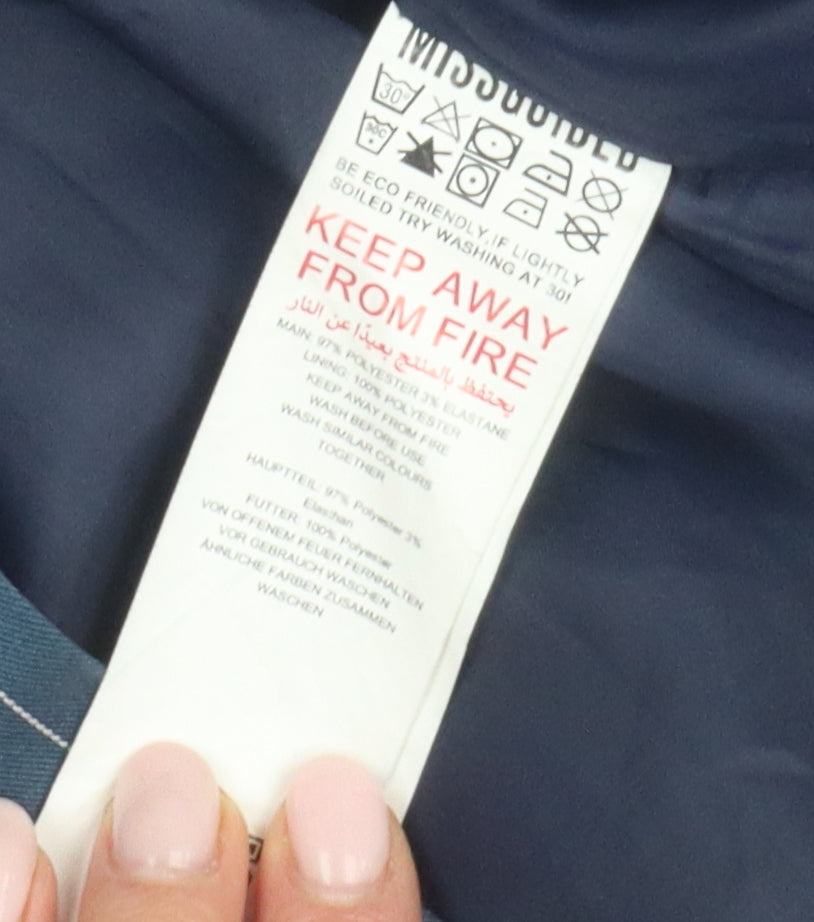 Missguided Women's Blue/Black Pinstripe Suit Jacket UK 4