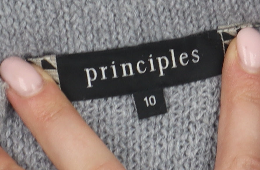 Womens UK Size 10 Principles Grey Cardigan Jumper