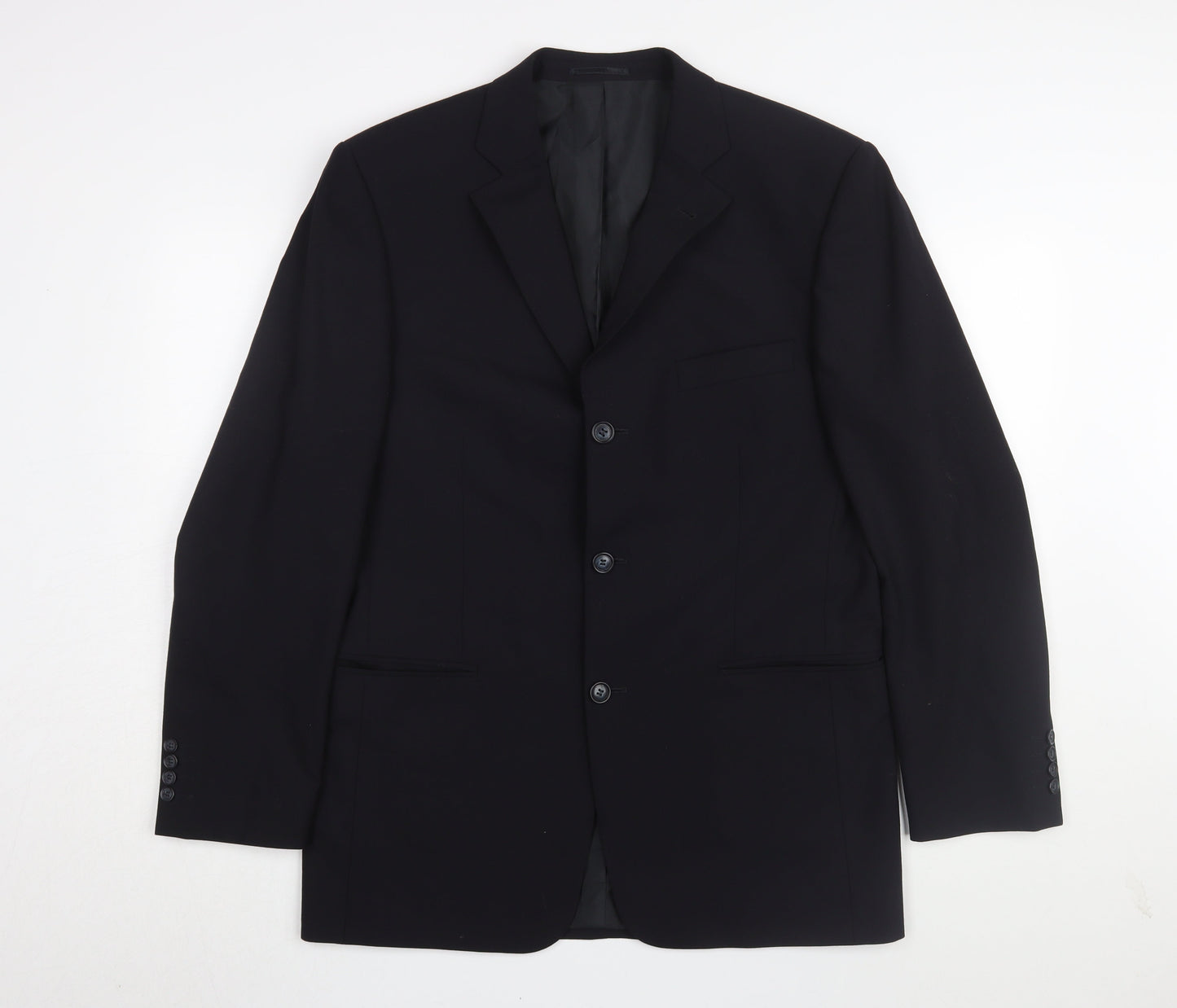 Armando Men's Black Blazer, Size 40R, Wool Blend