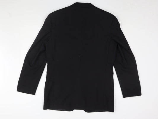 Armando Men's Black Blazer, Size 40R, Wool Blend
