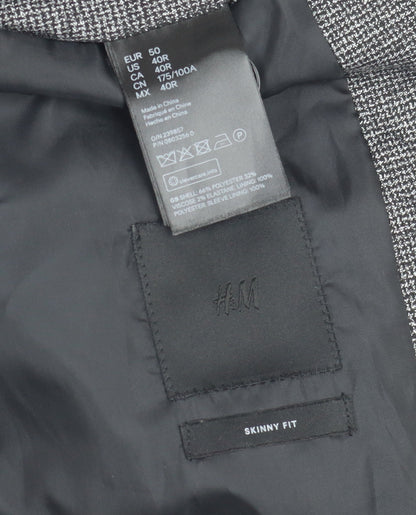 Mens UK Size 40 H&M Regular Grey Suit Jacket
