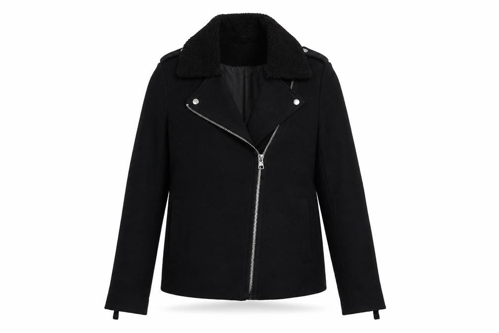 Womens UK Size S Dorothy Perkins Black Motorcycle Jacket