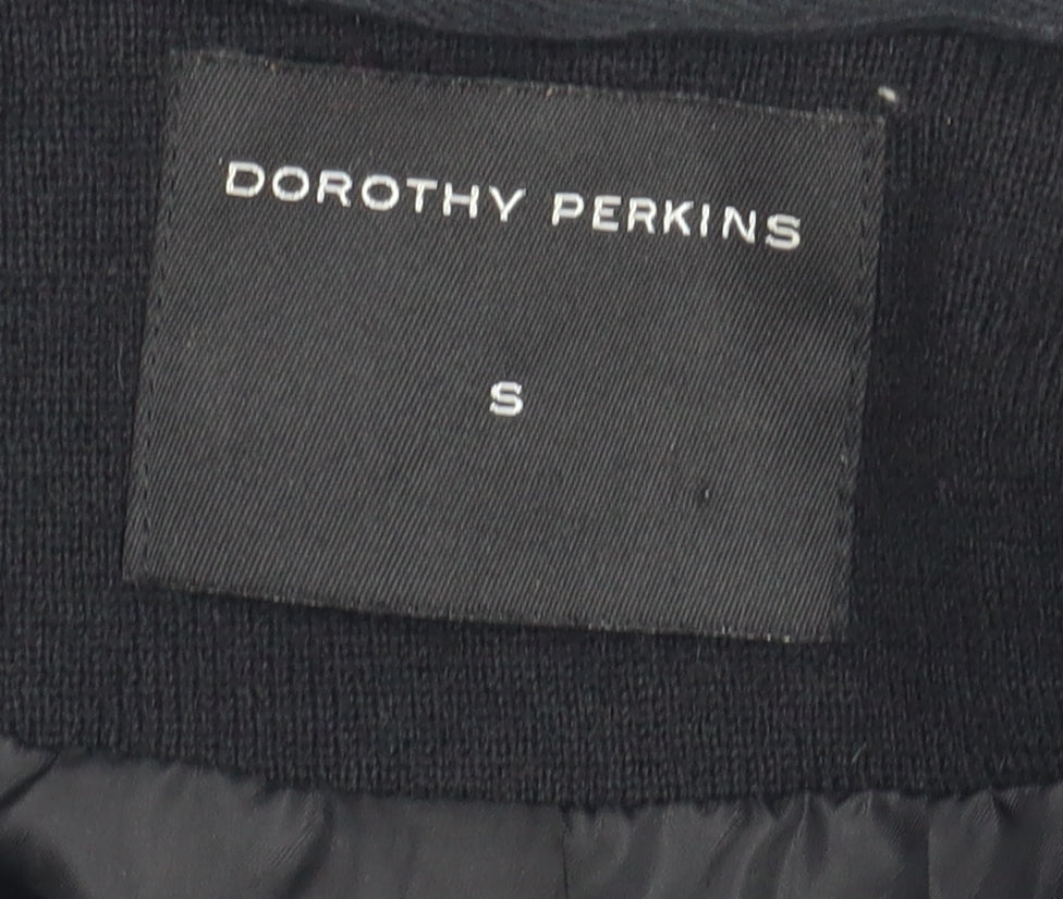 Womens UK Size S Dorothy Perkins Black Motorcycle Jacket