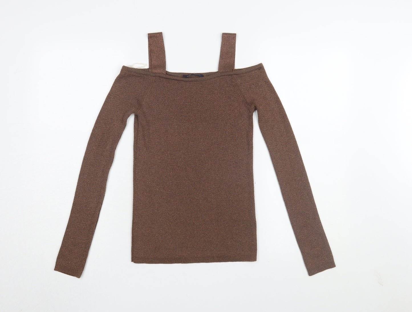 Womens UK Size 8 Marks and Spencer Brown  T-Shirt