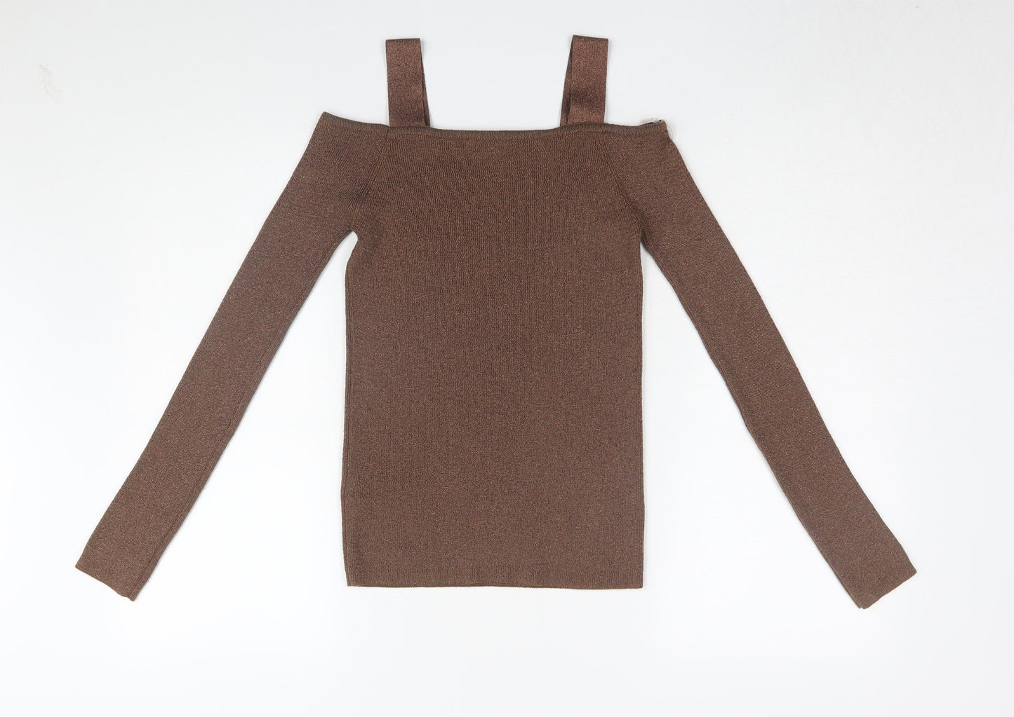 Womens UK Size 8 Marks and Spencer Brown  T-Shirt
