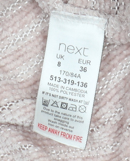 Next Women's Pink Striped Pullover Jumper, Size 8