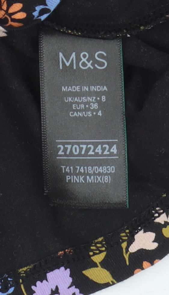 Womens UK Size 8 Marks and Spencer Multicoloured  T-Shirt