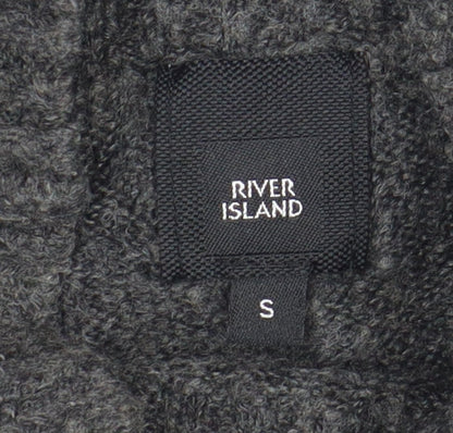 River Island Women Grey Jumper Dress S Casual Knit