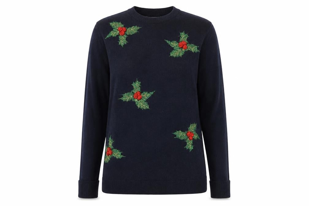 Warehouse Women's Black Christmas Pullover Jumper - Size 6