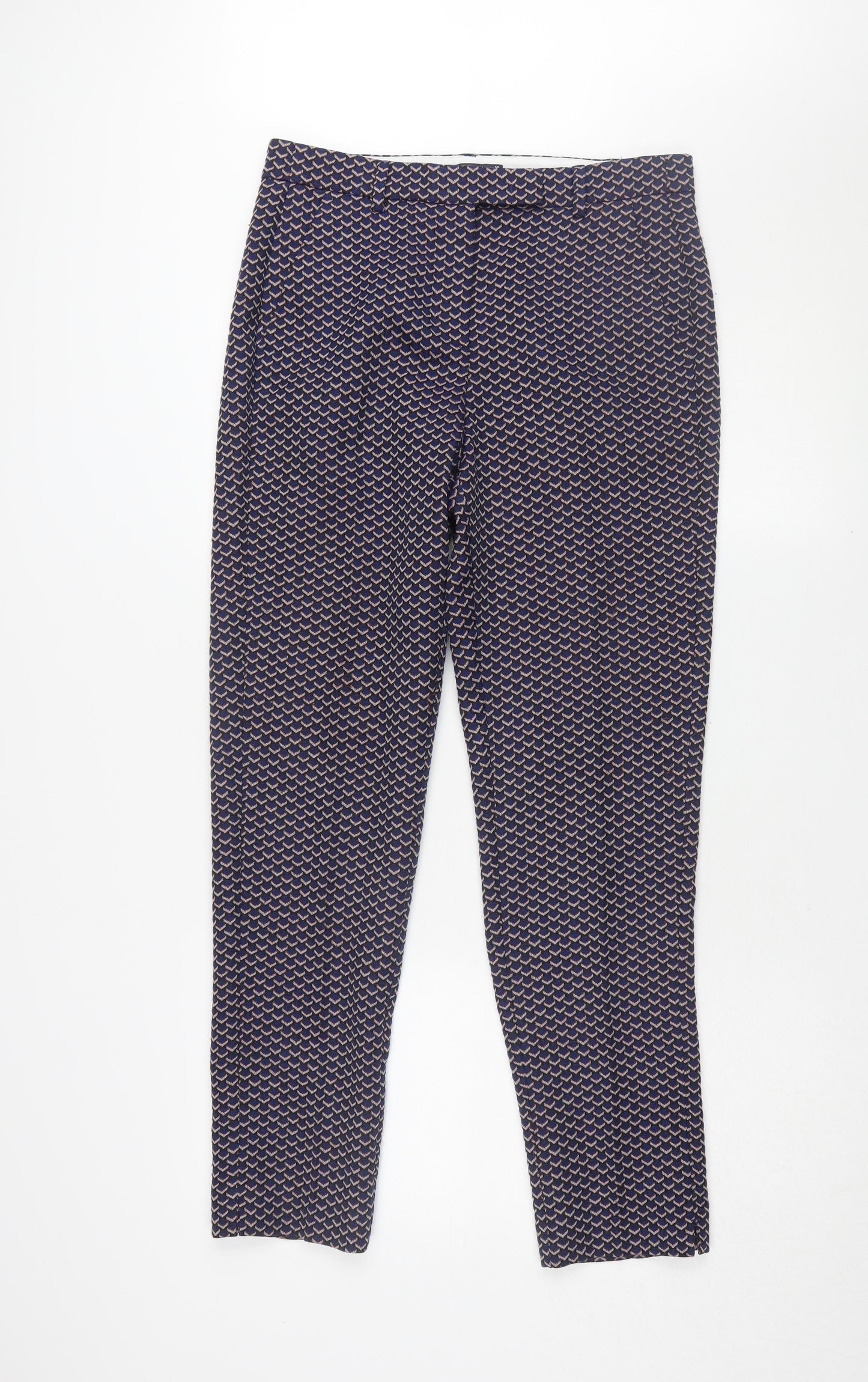 Womens UK Size 10 Marks and Spencer Regular Fit Cropped Multicoloured Trousers