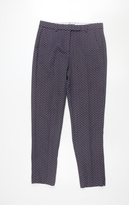 Womens UK Size 10 Marks and Spencer Regular Fit Cropped Multicoloured Trousers