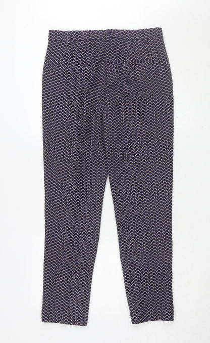 Womens UK Size 10 Marks and Spencer Regular Fit Cropped Multicoloured Trousers