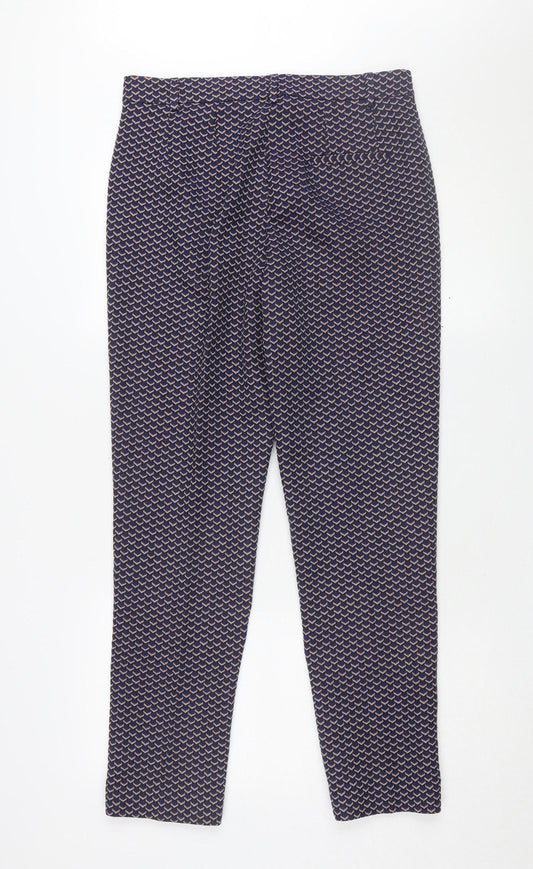 Womens UK Size 10 Marks and Spencer Regular Fit Cropped Multicoloured Trousers