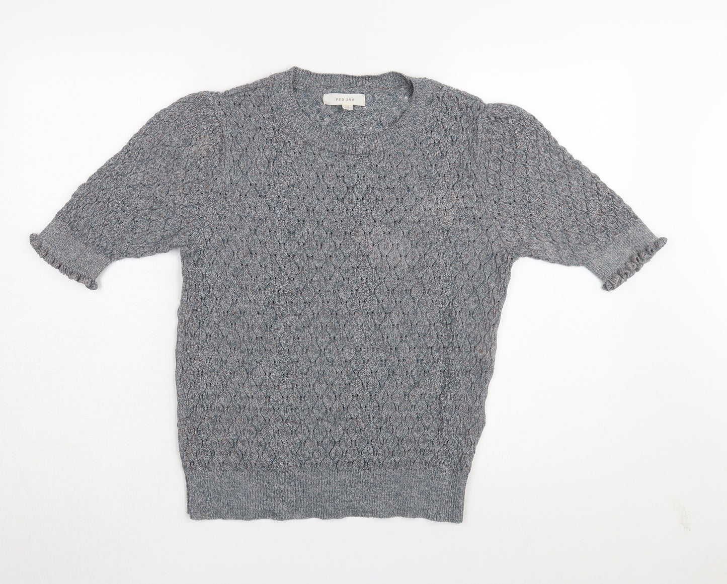 Womens UK Size 12 Per Una Grey Pullover Jumper