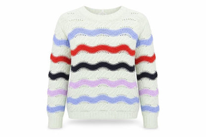 Marks and Spencer Women's Multicoloured Striped Pullover Jumper Size 16
