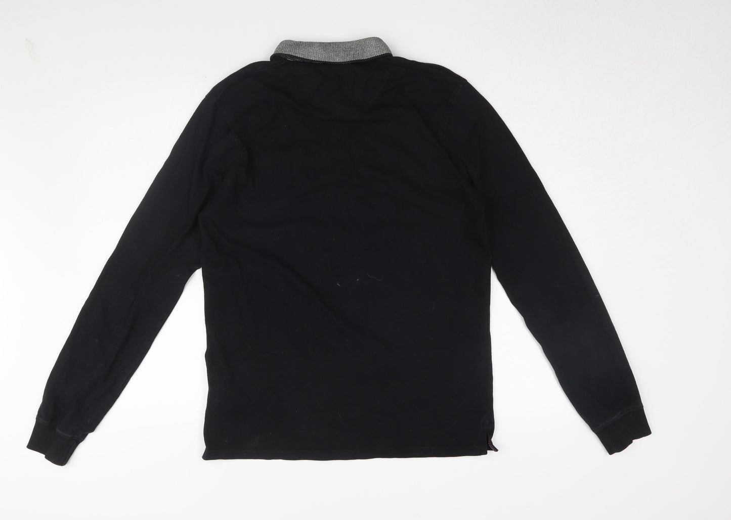 Brookhaven Men's Black Long Sleeve Polo, Size M