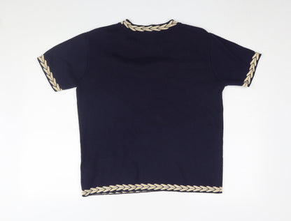 Womens UK Size M Eastex Blue Basic T-Shirt