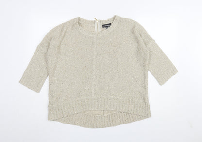 Womens UK Size 14 Warehouse Beige Pullover Jumper