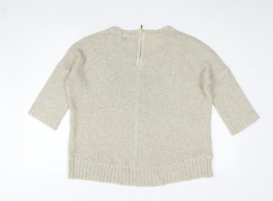 Womens UK Size 14 Warehouse Beige Pullover Jumper