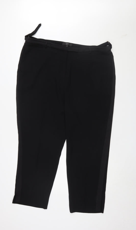 Womens UK Size 20 NEXT Regular Fit Dress Pants Black Trousers