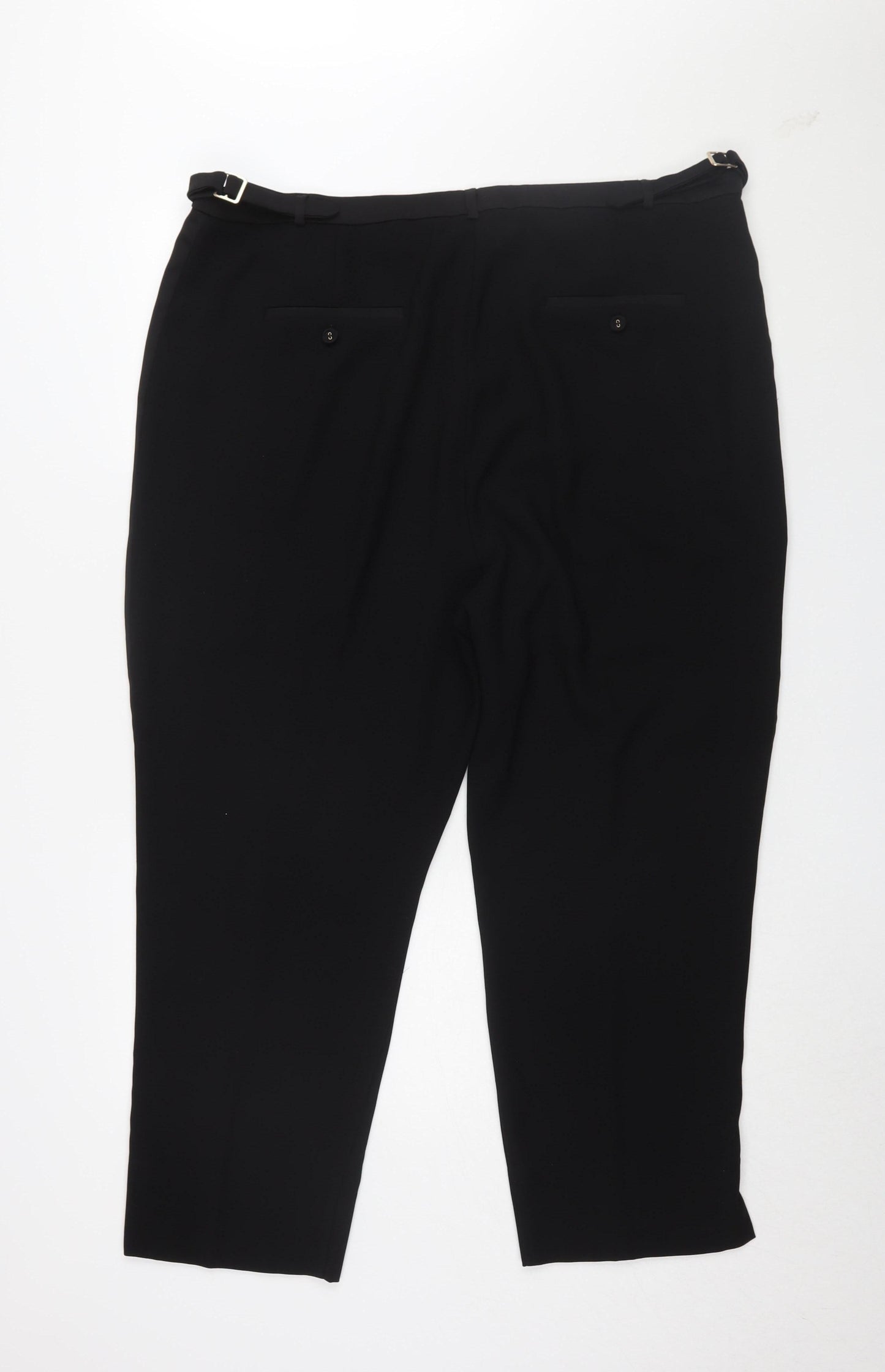 Womens UK Size 20 NEXT Regular Fit Dress Pants Black Trousers