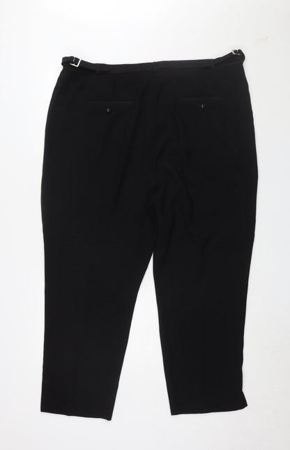 Womens UK Size 20 NEXT Regular Fit Dress Pants Black Trousers