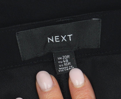 Womens UK Size 20 NEXT Regular Fit Dress Pants Black Trousers