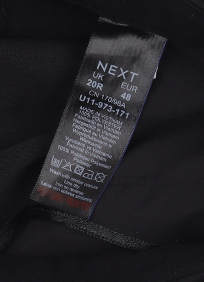 Womens UK Size 20 NEXT Regular Fit Dress Pants Black Trousers