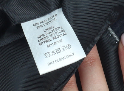 Mens UK Size 36 Dehavilland Regular Black Suit Jacket