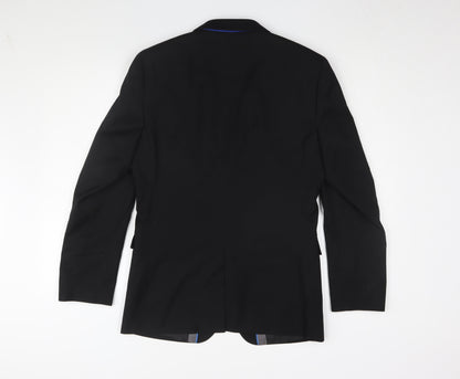 Mens UK Size 36 One Six 5ive Regular Black Suit Jacket