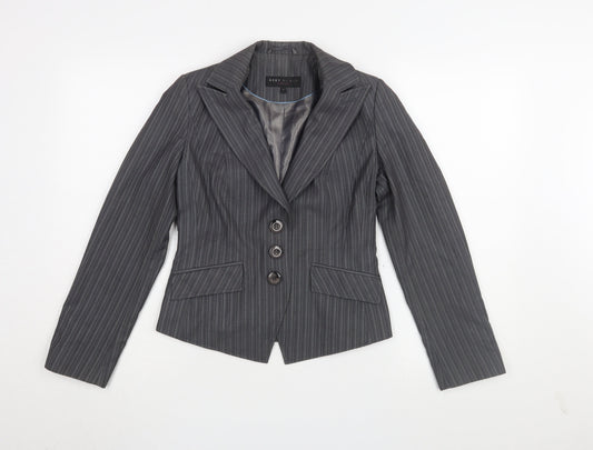 Next Women's Grey Pinstripe Blazer Size 6 Petite
