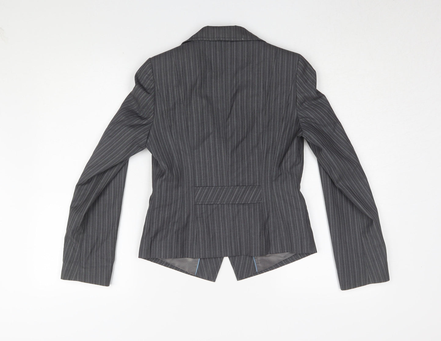 Next Women's Grey Pinstripe Blazer Size 6 Petite