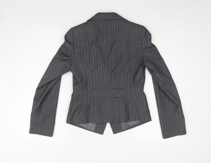 Next Women's Grey Pinstripe Blazer Size 6 Petite