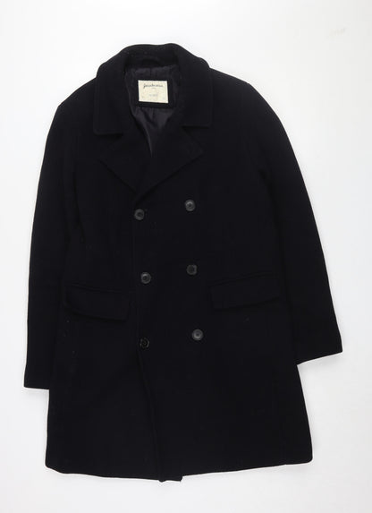 Womens UK Size M Stradivarius Black Pea Coat
