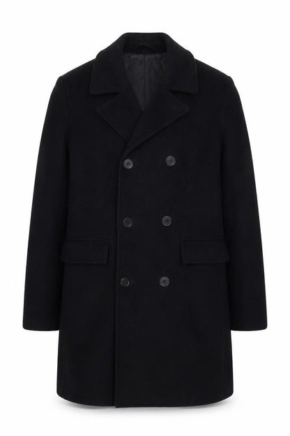 Womens UK Size M Stradivarius Black Pea Coat