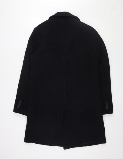 Womens UK Size M Stradivarius Black Pea Coat