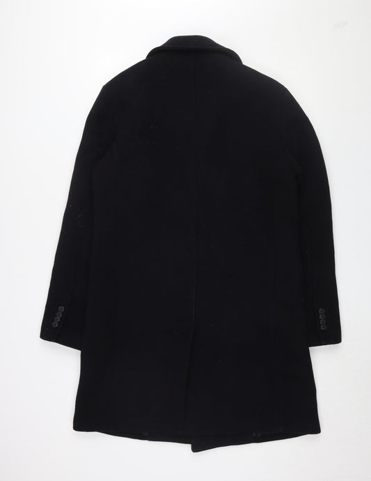 Womens UK Size M Stradivarius Black Pea Coat