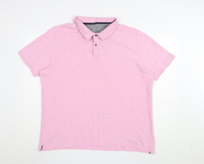 Marks and Spencer Men's Pink 2XL Polo Shirt Casual