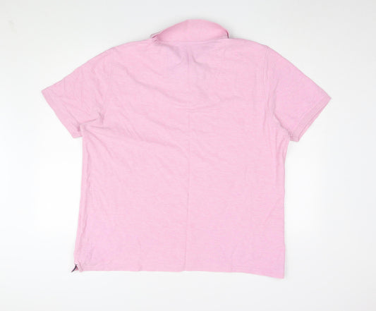 Marks and Spencer Men's Pink 2XL Polo Shirt Casual