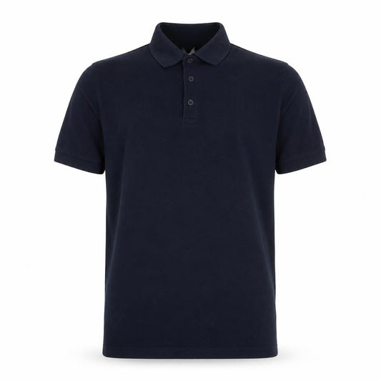 Front view of ASOS Men's Blue Polo T-Shirt M Collared Solid