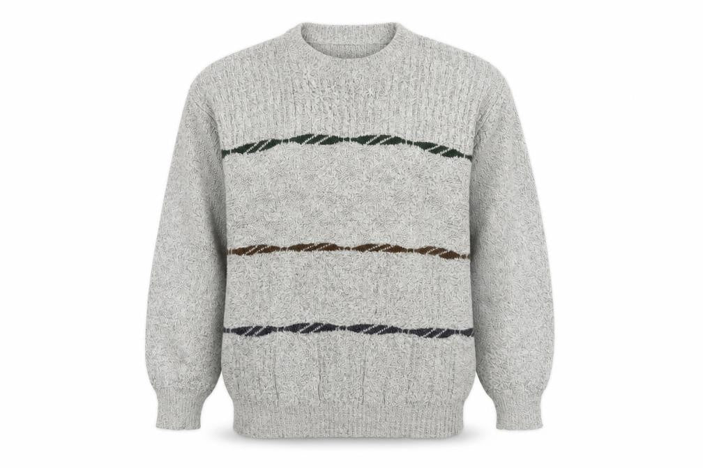 Canda Womens Grey Chunky-Knit Pullover Jumper, Size 12