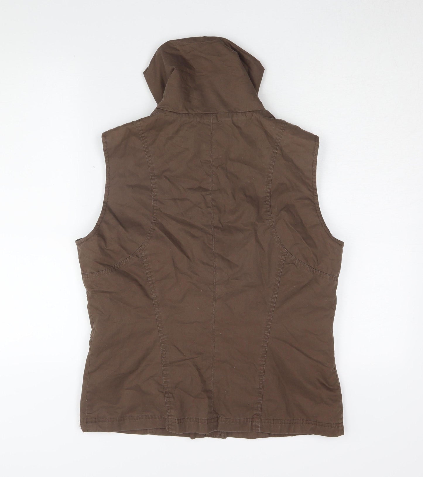 Marks & Spencer Women's Brown Cotton Waistcoat, Size 12