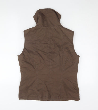Marks & Spencer Women's Brown Cotton Waistcoat, Size 12