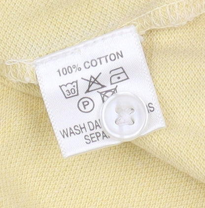 Mode Men's Yellow Cotton Short Sleeve Polo L